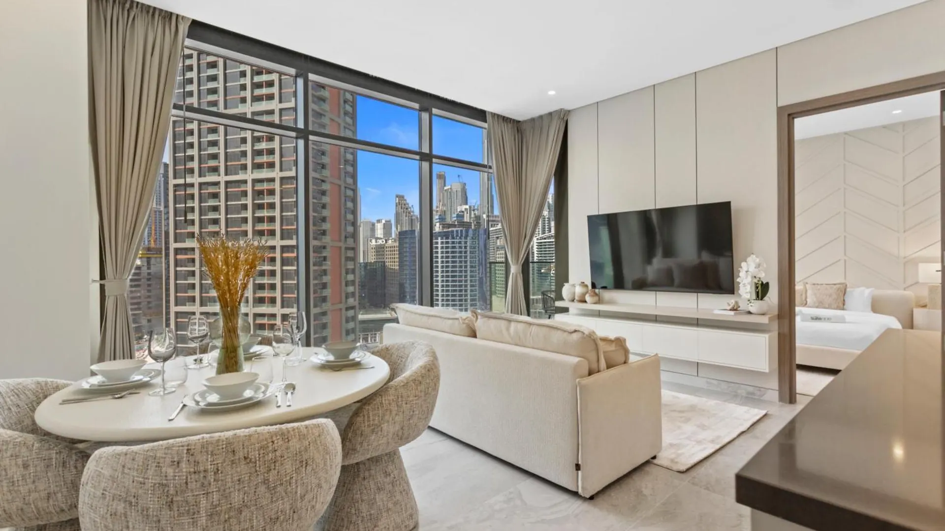 Modern 1Bedroom W Burj Khalifa View In Peninsula Ντουμπάι